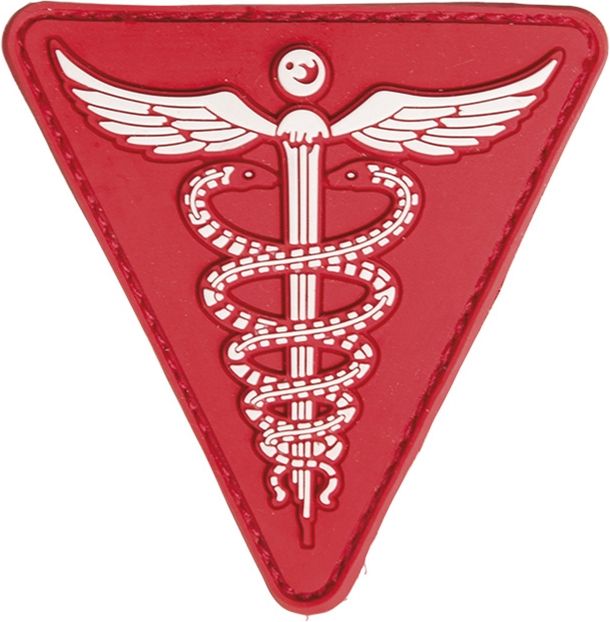 MILTEC 3D PVC Nášivka/Patch first aid pvc, v2 7x7cm - červená (16830810)