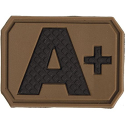 MILTEC 3D PVC Nášivka/Patch A POS, 3,8x2,8cm - dark coyote (16831119)