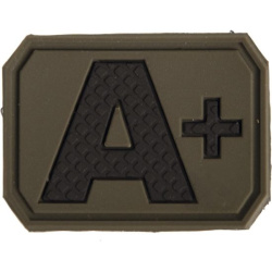 MILTEC 3D PVC Nášivka/Patch A POS, 3,8x2,8cm - olivová (16831101)