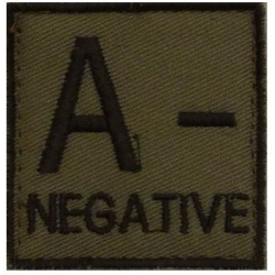 Textilná Nášivka/Patch A NEG, 4,5x4,5cm - tan