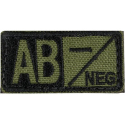 CONDOR Textilná Nášivka/Patch AB NEG, 5x2,5cm - olivová (229AB-001)