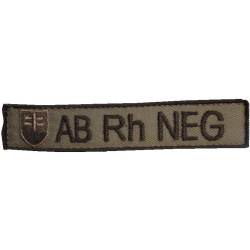 Textilná Nášivka/Patch AB NEG, 10x2cm - tan