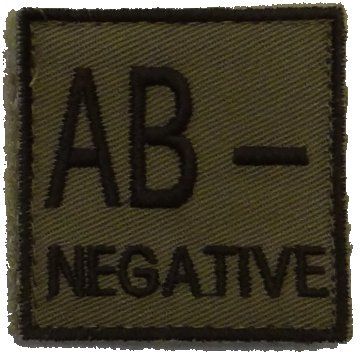 Textilná Nášivka/Patch AB NEG, 4,5x4,5cm - tan