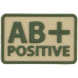 HELIKON 3D PVC Nášivka/Patch AB POS - khaki (OD-BLP-RB-13 AB/Rh+)