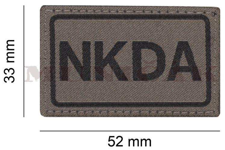 CLAW GEAR Textilná Nášivka/Patch NKDA - RAL7013 (18430)