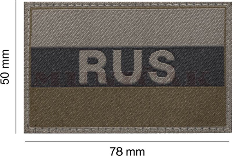 CLAW GEAR Textilná Nášivka/Patch RUSSIA FLAG - RAL7013 (20981)
