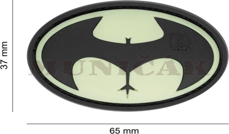 JTG 3D PVC Nášivka/Patch Buttman - fosfór