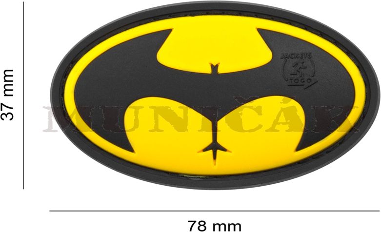 JTG 3D PVC Nášivka/Patch Buttman - žltá