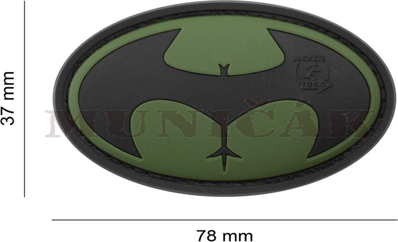 JTG 3D PVC Nášivka/Patch Buttman - zelená