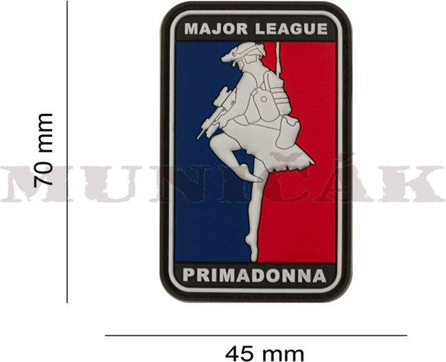 JTG 3D PVC Nášivka/Patch Major League Primadonna