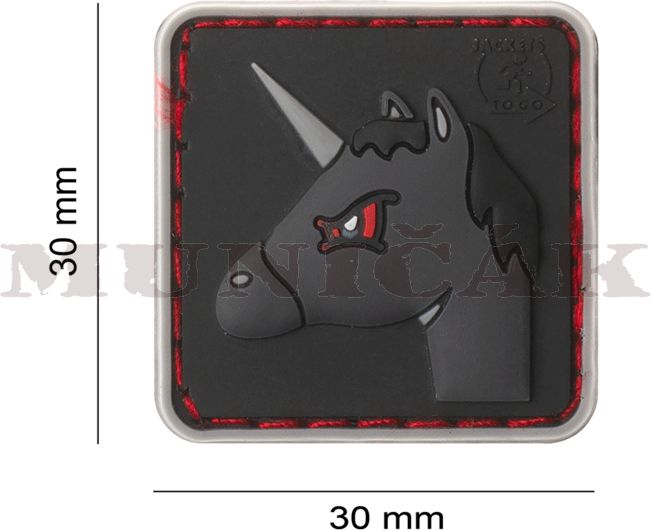 JTG 3D PVC Nášivka/Patch Angry Unicorn