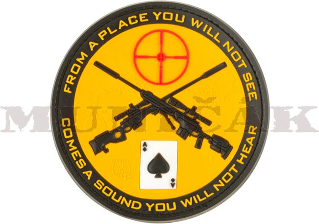 JTG 3D PVC Nášivka/Patch Sniper - žltá