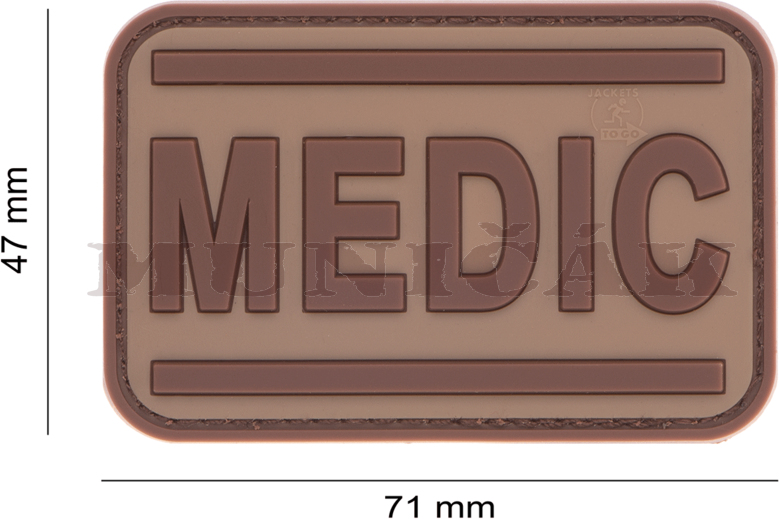 JTG 3D PVC Nášivka/Patch Medic - desert / coyote