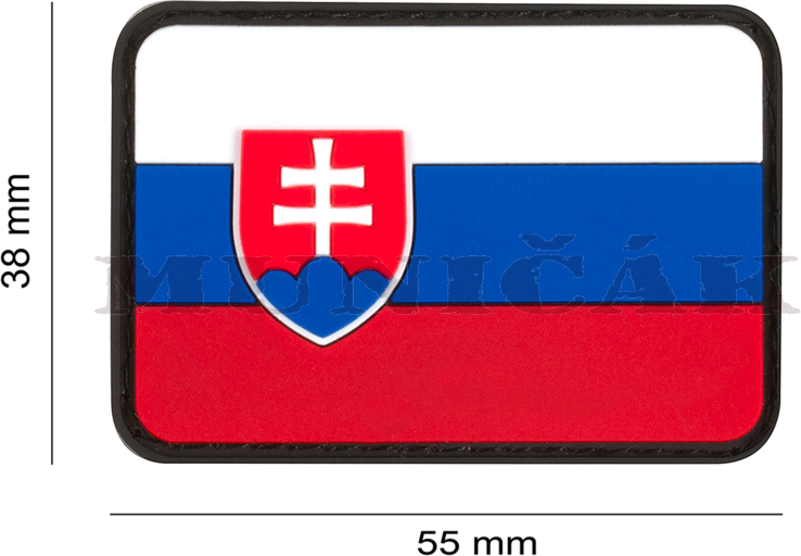 JTG 3D PVC Nášivka/Patch Slovakia Flag - farebná
