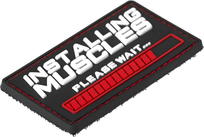 JTG 3D PVC Nášivka/Patch Installing Muscles - black / white