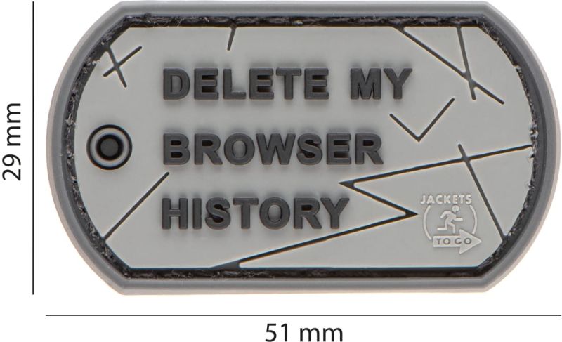 JTG 3D PVC Nášivka/Patch Browser History - grey
