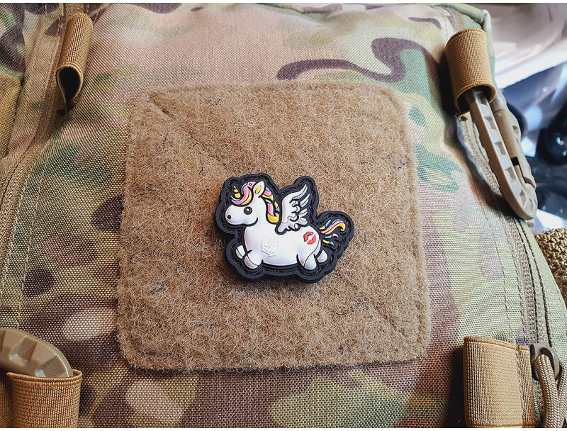 JTG 3D PVC Nášivka/Patch Micro Unicorn - white / pink