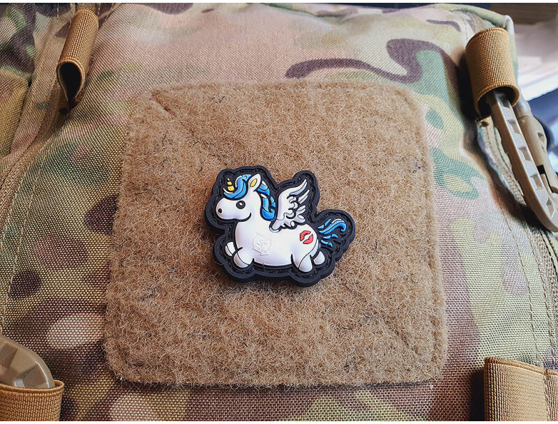 JTG 3D PVC Nášivka/Patch Micro Unicorn - white / blue