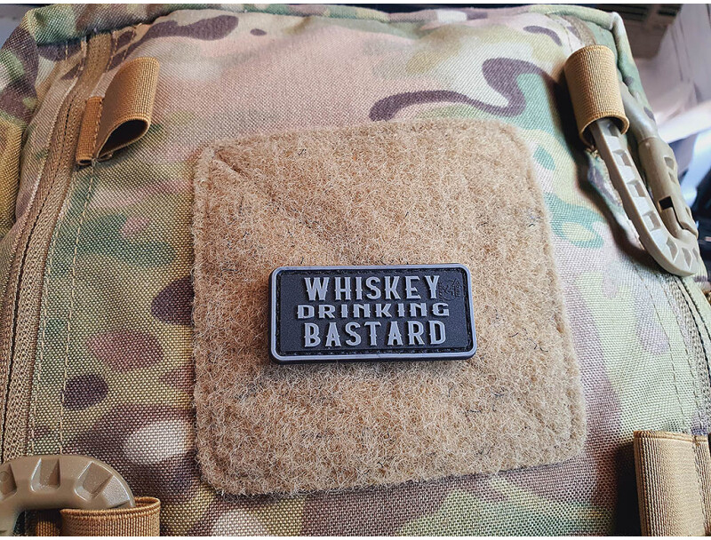 JTG 3D PVC Nášivka/Patch Whiskey Drinking Bastard - black