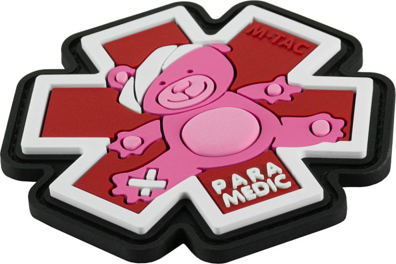 M-TAC 3D PVC Nášivka/Patch Paramedic Ursus - pink / black (51348343)