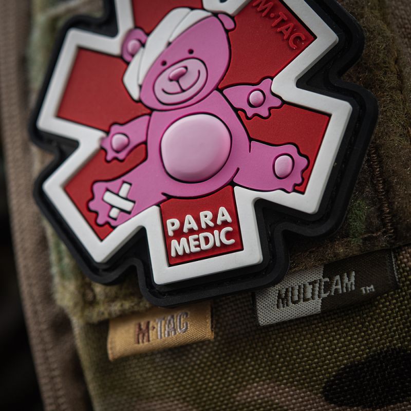 M-TAC 3D PVC Nášivka/Patch Paramedic Ursus - pink / black (51348343)