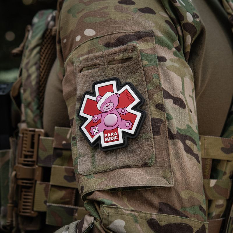 M-TAC 3D PVC Nášivka/Patch Paramedic Ursus - pink / black (51348343)