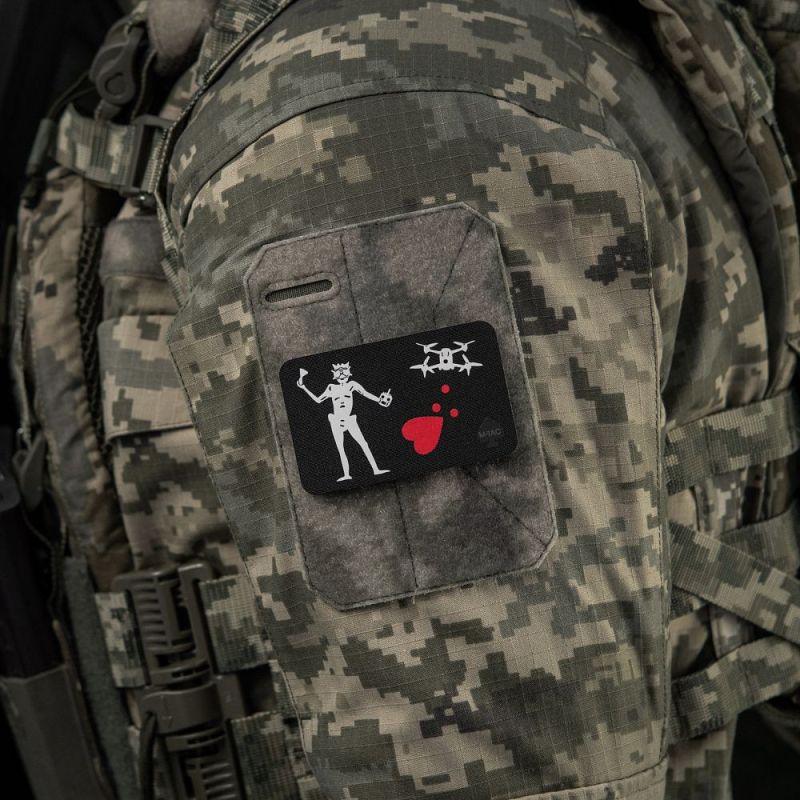 M-TAC Textilná Nášivka/Patch Flag Blackbeard Drone - black / white (51483005)