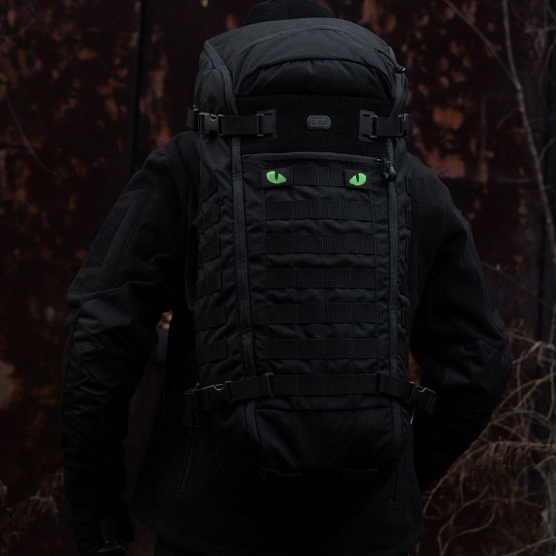 M-TAC Cordura Nášivka/Patch Tiger Eyes Laser Cut set - black / white (51140002)