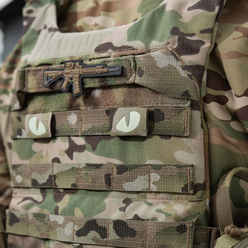 M-TAC Cordura Nášivka/Patch Tiger Eyes Laser Cut set - multicam / white (51140008)