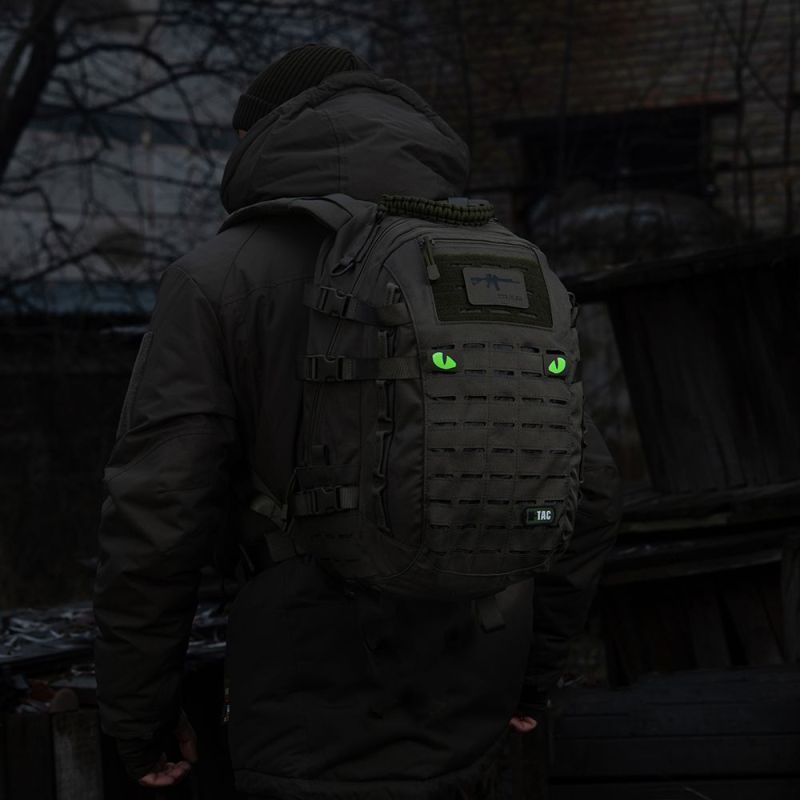 M-TAC Cordura Nášivka/Patch Tiger Eyes Laser Cut set - ranger green / white (51140023)