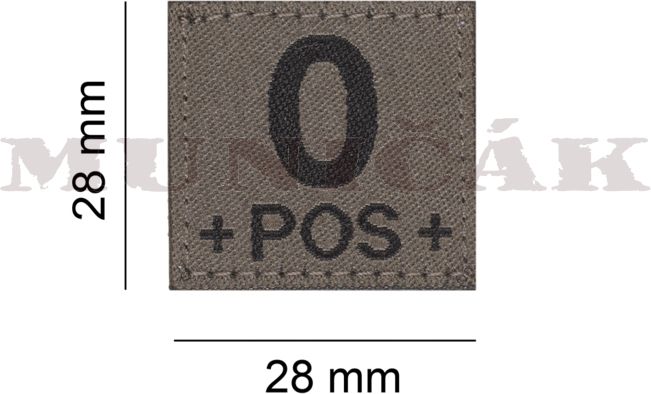 CLAW GEAR Textilná Nášivka/Patch 0 POS - RAL7013 (18439)