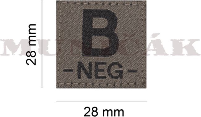 CLAW GEAR Textilná Nášivka/Patch B NEG - RAL7013 (18445)