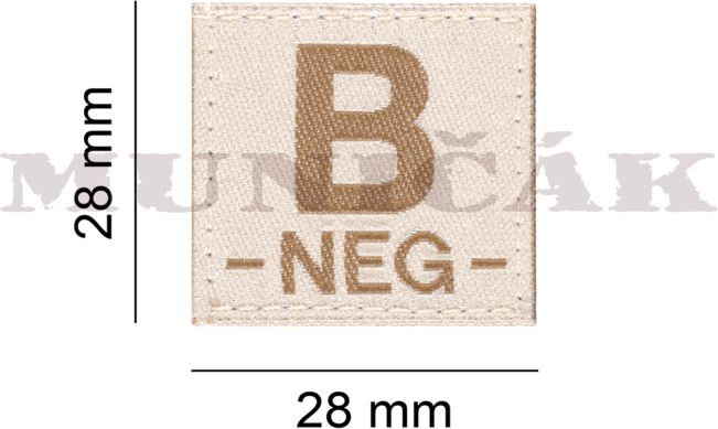 CLAW GEAR Textilná Nášivka/Patch B NEG - desert (18437)