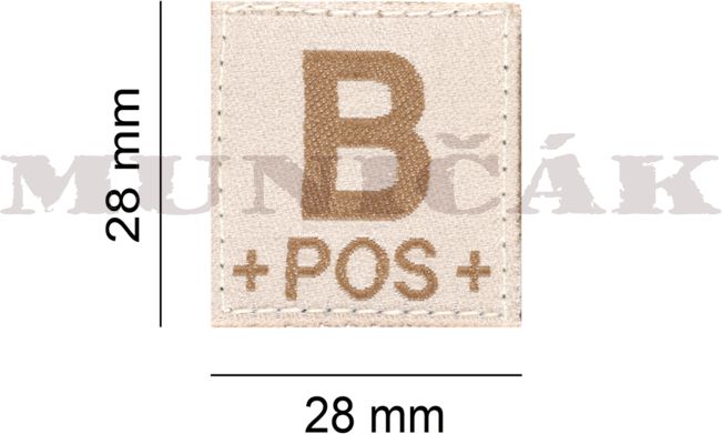 CLAW GEAR Textilná Nášivka/Patch B POS - desert (18433)