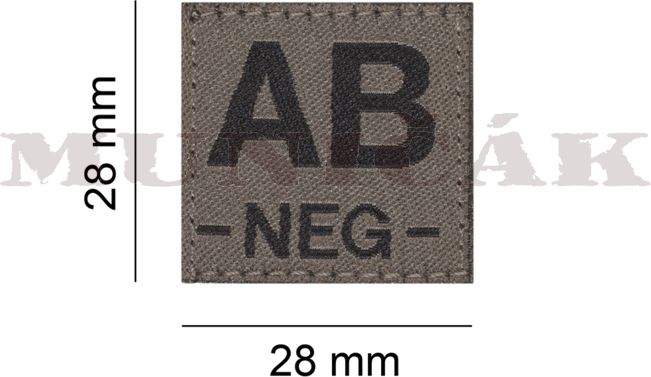 CLAW GEAR Textilná Nášivka/Patch AB NEG - RAL7013 (18446)