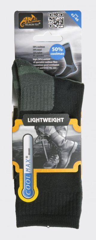 HELIKON Ponožky LIGHTWEIGHT Coolmax - čierne (SK-LWT-CM-01)