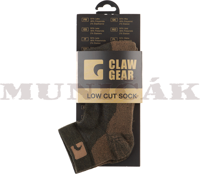 CLAW GEAR Ponožky Merino Low Cut - zelené (37205)