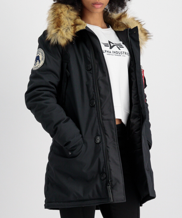 ALPHA INDUSTRIES Dámska bunda Polar Jacket - čierna (123002/03)