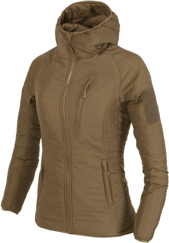 HELIKON Dámska bunda WOLFHOUND HOODIE, Climashield Apex 67g - coyote (KU-WWH-NL-11)