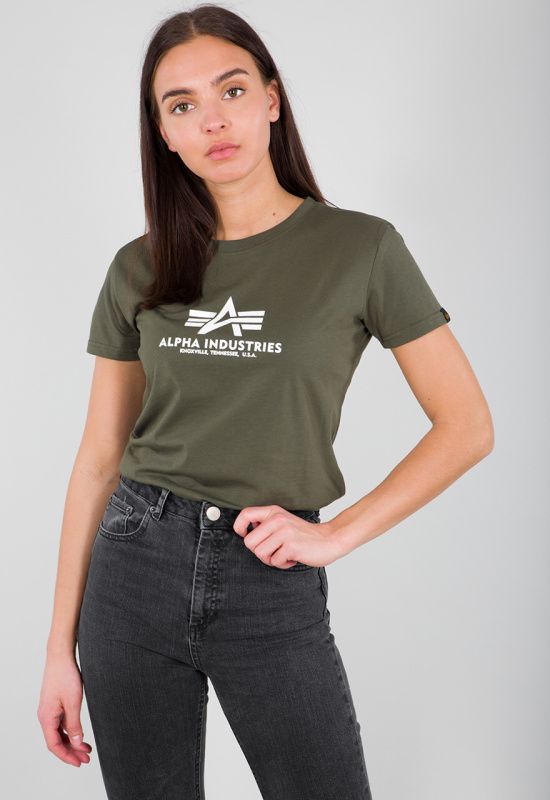 ALPHA INDUSTRIES Dámske tričko New Basic - dark olive (196051/142)