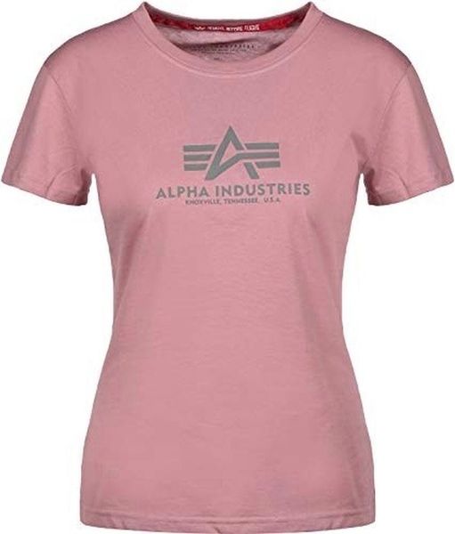 ALPHA INDUSTRIES Dámske tričko New Basic - silver pink (196051/397)