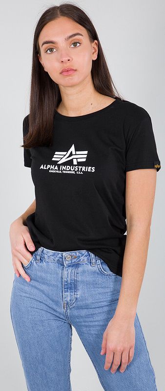 ALPHA INDUSTRIES Dámske tričko New Basic - čierne (196051/03)