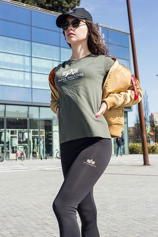 ALPHA INDUSTRIES Dámske legíny Basic Leggings - čierne (116053/03)