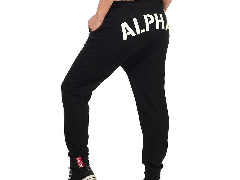 ALPHA INDUSTRIES Dámske tepláky Alpha BP Jogger - čierne (116067/03)