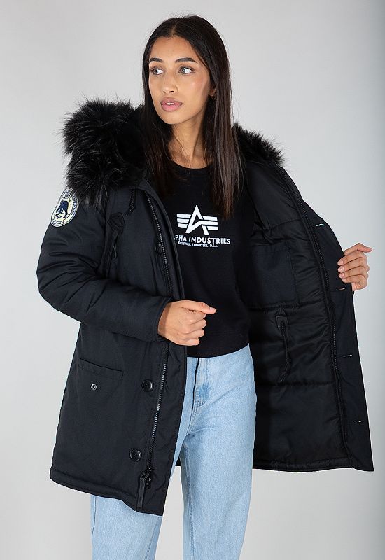 ALPHA INDUSTRIES Dámska bunda Polar Jacket - all black (123002/404)