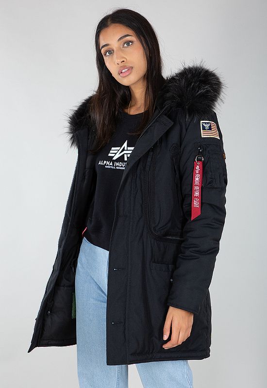 ALPHA INDUSTRIES Dámska bunda Polar Jacket - all black (123002/404)