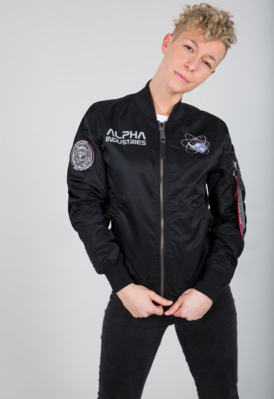 ALPHA INDUSTRIES Dámska bunda MA-1 Moon Landing - čierna (196002/03)