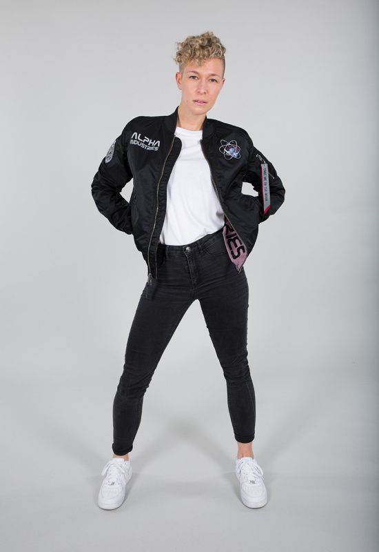 ALPHA INDUSTRIES Dámska bunda MA-1 Moon Landing - čierna (196002/03)