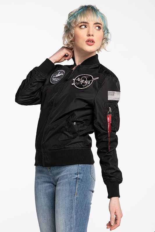 ALPHA INDUSTRIES Dámska bunda MA-1 TT NASA Reversible - čierna (186022/03)