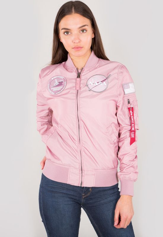 ALPHA INDUSTRIES Dámska bunda MA-1 TT NASA Reversible - silver pink (186022/397)